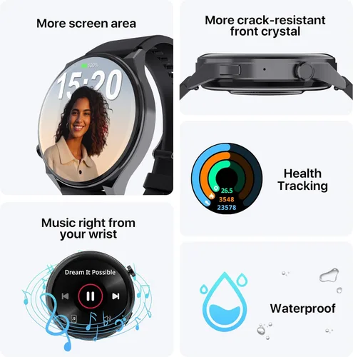 Vista 6 de AI Chatgpt, reloj inteligente para hombre, reloj traductor, rastreador de actividad física con monitor de frecuencia cardíaca y sueño