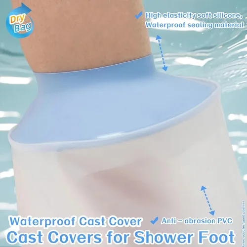 Vista 2 de Funda impermeable para pies de ducha, funda fundida para pies, funda impermeable para botas de ducha, cubierta de pie para ducha después