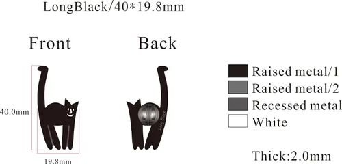 Vista 19 de FCFD Black Cat Enamel Pins Best Cat Brooch and Lapel pins for men and women Black Cat Pins