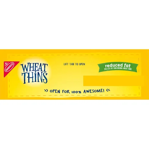 Vista 17 de Wheat Thins Snacks reducidos en grasa, galletas de trigo integral, galletas de aperitivos, tamaño familiar, 12.5 onzas