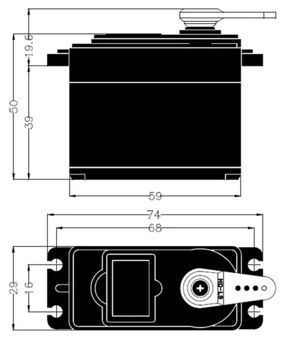 Vista 2 de Hitec 32755S HS-755MG - Servo de escala gigante
