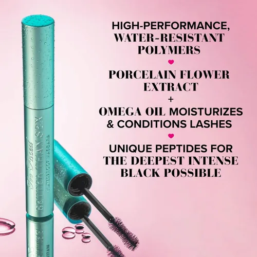 Vista 3 de Too Faced Better Than Sex Waterproof Mascara Volume + Length with Hourglass Brush