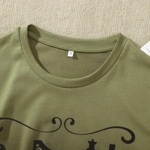 Vista 5 de Camiseta de mujer para amantes de la costura con estampado de costura, divertida máquina de coser con cuello redondo, manga corta, casual