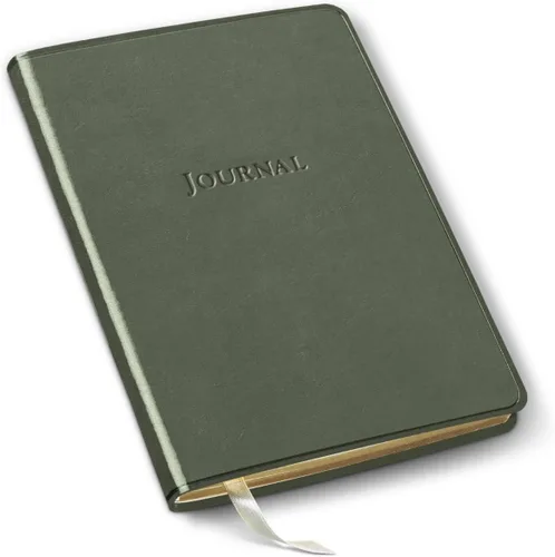 Vista 16 de Diario de cuero Gallery Leather - Elaborado en Maine, EE. UU. - Elegante cuaderno de escritura de cuero con 192 páginas rayadas - Un espacio