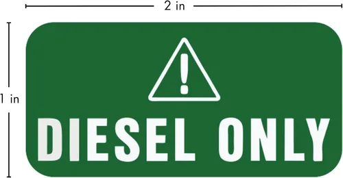 Vista 5 de Paquete de 4 calcomanías diésel para combustible diésel, calcomanías diésel para tanque de combustible, calcomanías resistentes a la intemperie