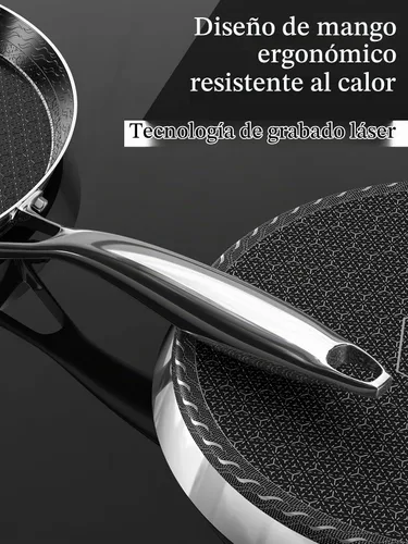 Vista 7 de Innerwell Sartén antiadherente para crepas de acero inoxidable de 10 pulgadas, sartén híbrida para panqueques de 3 capas