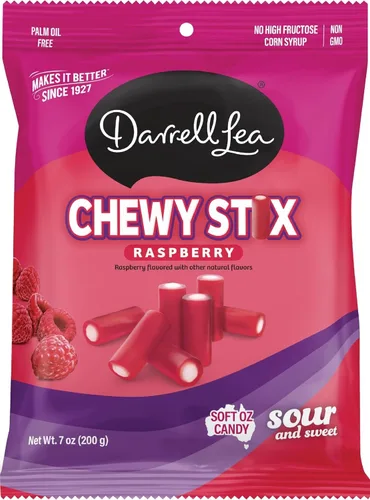 Vista 5 de Darrell Lea Fabulicious Sour Candy Stix, suave y picante, sin sabores artificiales, sin aceite de palma, fabricado en Australia, para compartir