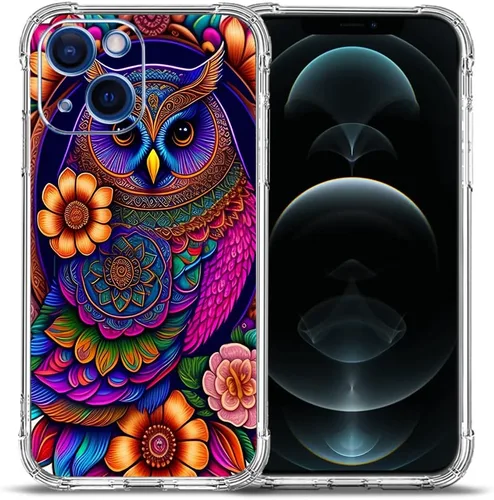 Vista 32 de Funda para iPhone 12, diseño de mariposas azules, rosas, protección contra caídas, a prueba de golpes, TPU de cuerpo completo, resistente a
