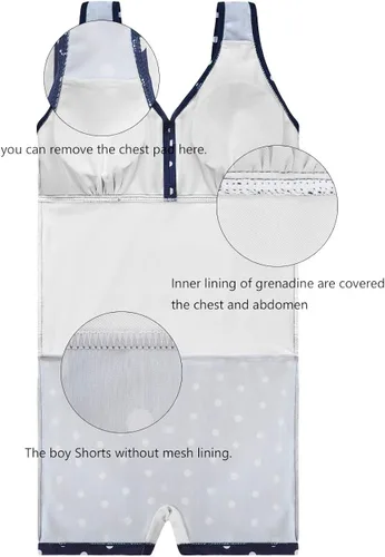 Vista 5 de AONTUS Trajes de baño de una pieza para mujer, talla grande, control de abdomen, trajes de baño