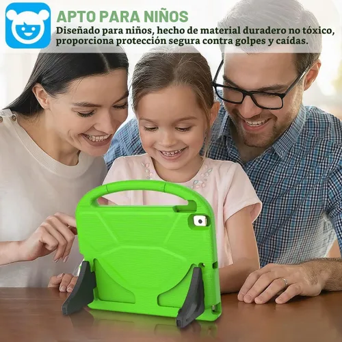 Vista 3 de SUPLIK Funda infantil para iPad de 9ª/8ª/7ª generación de 10,2 pulgadas Verde
