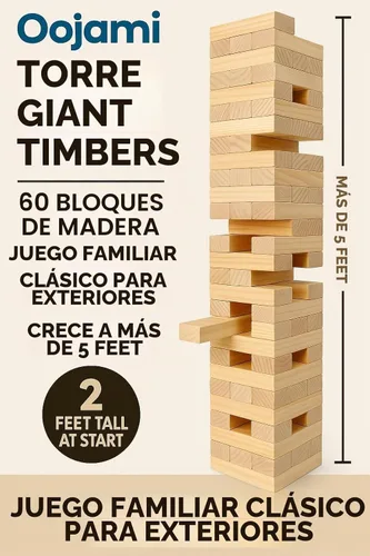 Vista 2 de Madera Gigante con funda de transporte Tumbling