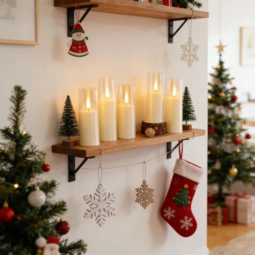 Vista 5 de MUMCHASI 8 piezas de velas sin llama, velas operadas por batería, velas LED parpadeantes con control remoto, llama danzante realista, diseño