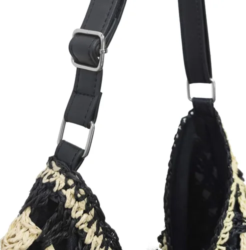 Vista 5 de Bolsos Hobo de paja para mujer, bolso de hombro vintage, bolsa de mano, bolsa de playa de diseñador, bolsa de playa, vacaciones, trabajo, todos