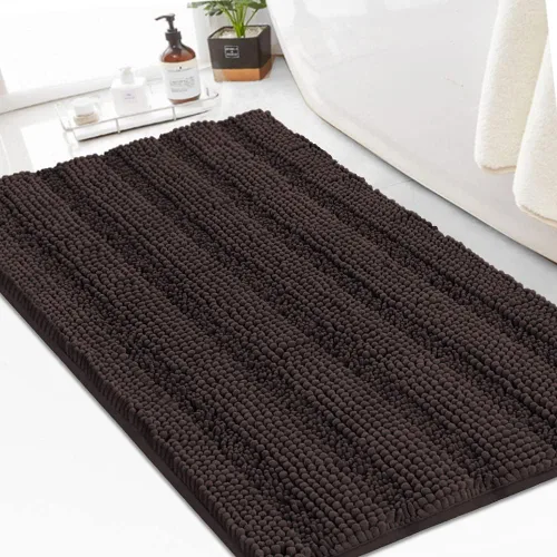 Vista 71 de Turquoize Alfombra de baño de chenilla de lujo para baño, extra absorbente, alfombra de ducha de microfibra antideslizante para baño, alfombra Aqua