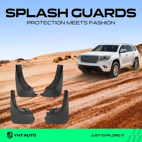 Vista 2 de YHTAUTO Protectores contra salpicaduras de repuesto para Ford Explorer 2011-2018, accesorios para guardabarros para automóvil, protector de rueda