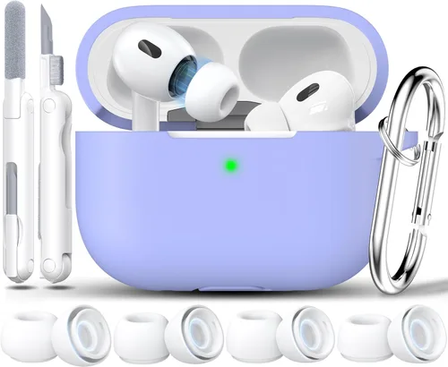 Vista 18 de RFUNGUANGO - Funda de silicona para AirPods Pro con auriculares, aguacate