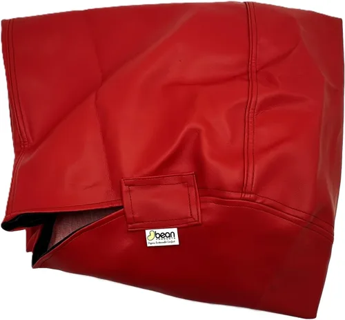 Vista 14 de Bean Products Funda de vinilo para puf de barco marino, estilo retro, resistente a la intemperie, para adultos, funda lavable sin relleno, cómoda