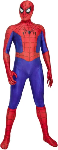 Vista 2 de Kovojibo Disfraz de superhéroe para hombre, overol de Halloween para niños y adultos