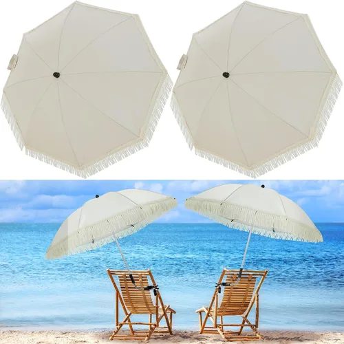 Vista 12 de Buryeah Paraguas automático para silla con abrazadera universal de 44 pulgadas, UPF 50+, abrazadera portátil en silla de playa, sombrilla ajustable