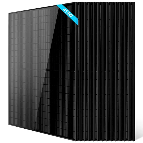 Vista 18 de SUNGOLDPOWER UL61730 Panel solar de 415 W, 6 unidades, monocristal, célula de clase A, negro, alta eficiencia, VMP 31.1V/PC, para sistema solar