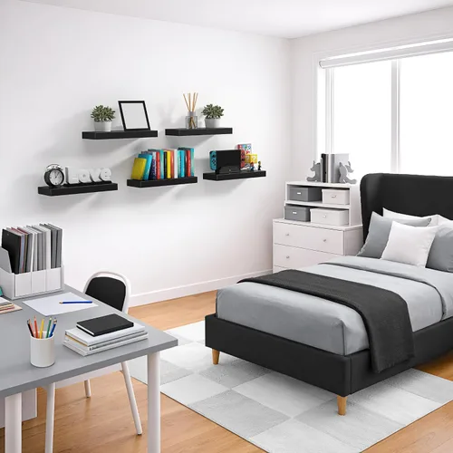 Vista 6 de Sorbus Estantes flotantes para pared, estante flotante de 16 pulgadas para cocina, dormitorio, sala de estar, baño, hogar y decoración de pared
