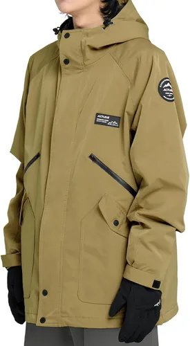 Vista 2 de Actleis - Chaqueta impermeable para hombre de snowboard, cálida, cortavientos, para invierno, con capucha