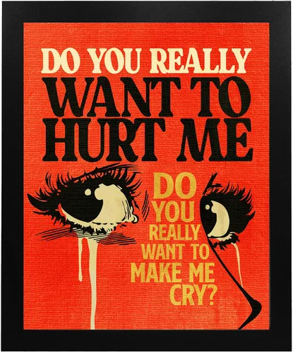 Vista 5 de AMERICAN LUXURY GIFTS Culture Club – Do You Really Want To Hurt Me Music Wall Art - Arte de palabras tipográficas de 8 x 10 pulgadas para sala
