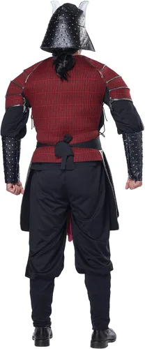 Vista 3 de Disfraz de guerrero samurái para hombre, Rojo