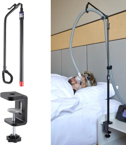 Vista 11 de LONYEON Soporte de manguera CPAP – Colgador de manguera CPAP para cama evita enredos y evita el bloqueo, mantiene la manguera de aire arriba y lejos