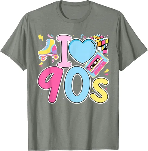 Vista 37 de I Love 90's Retro Style Nostalgia Vibe Funny 1990's Party T-Shirt Negro