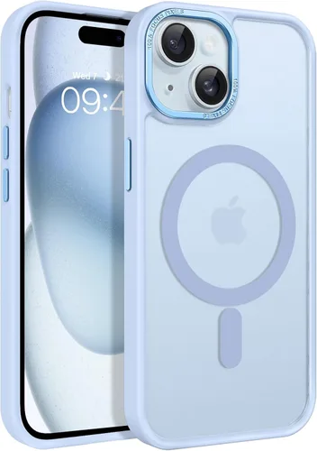 Vista 28 de BENTOBEN Funda para iPhone 15, funda para iPhone 15 compatible con MagSafe, funda magnética mate translúcida a prueba de golpes para mujeres y Rosa