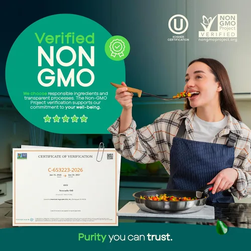Vista 4 de AVO SIN OGM 100% Aceite de Aguacate, 1 Galón 128 Onzas Líquidas, SIN Conservantes Agregados
