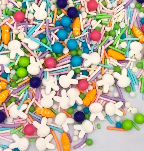 Vista 7 de Sentovac Gránulos comestibles de perlas de zanahoria de Pascua para decoración de pasteles, cupcakes, galletas y helado, 3.35 onzas