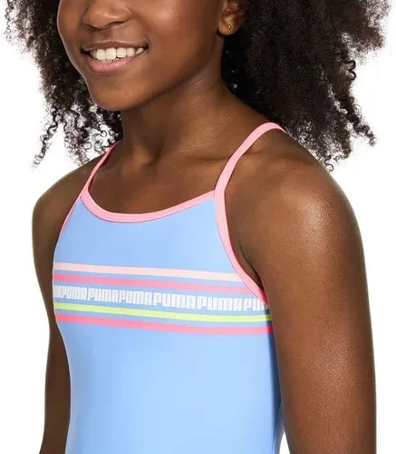 Vista 5 de PUMA Girls' Spaghetti Strap One Piece Swimsuit