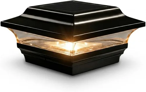 Vista 16 de Classy Caps Tapa de poste solar imperial de 5 x 5 pulgadas, se adapta a postes de cubierta y valla de 5 x 5 pulgadas, aluminio fundido blanco, modos
