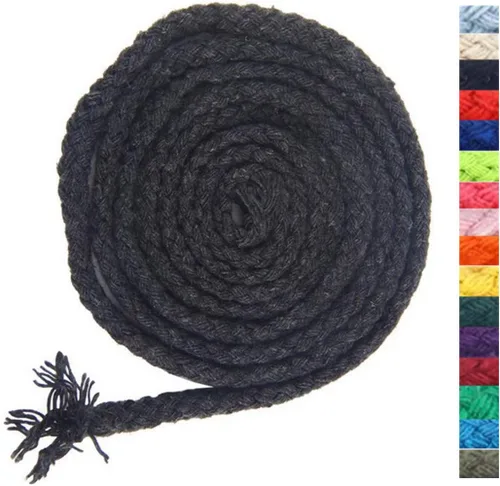 Vista 25 de Cuerda de macramé de 5 mm * 295 pies, cuerda de algodón natural de 8 hebras trenzadas para manualidades, hilo de algodón para tejer, para colgar