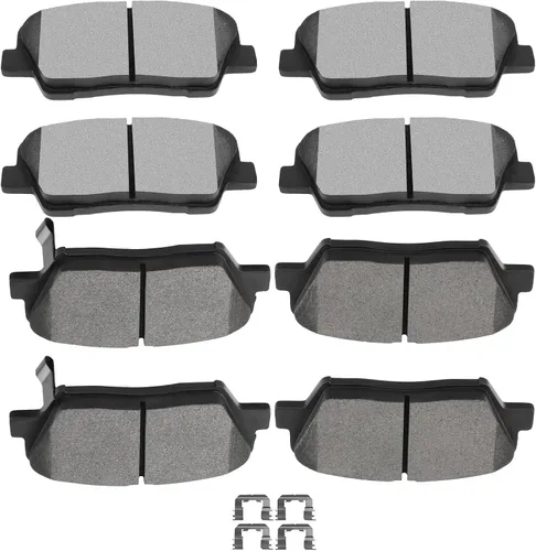 Vista 16 de SCITOO Kits de pastillas de freno de cerámica D465 D374 Reemplazo delantero y trasero para Acura CL 1997-1999, para Honda Civic 2002-2003 200-2011