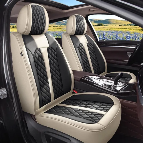 Vista 13 de IKABEVEM Fundas de asiento de coche para Subaru Impreza 2012-2026 #064 Negro y línea roja