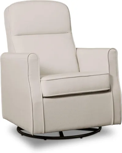 Vista 11 de Delta Children Blair Slim Nursery Glider - Silla mecedora giratoria color carbón