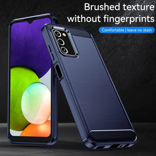 Vista 6 de Osophter Funda para Galaxy A03S con 2 protectores de pantalla que absorbe los golpes, goma TPU flexible, funda protectora para teléfono celular
