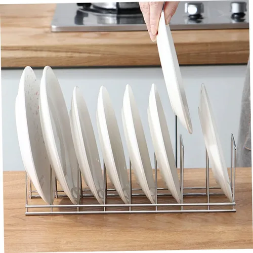 Vista 9 de Soporte multiusos para platos de cocina, escurridor de platos para encimera, escurridor de platos