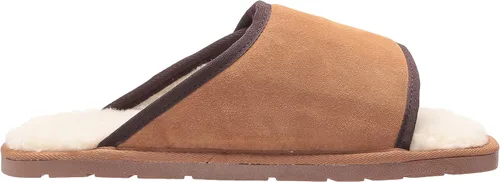 Vista 6 de MUK LUKS Pantuflas con puntera abierta para hombre de cuero