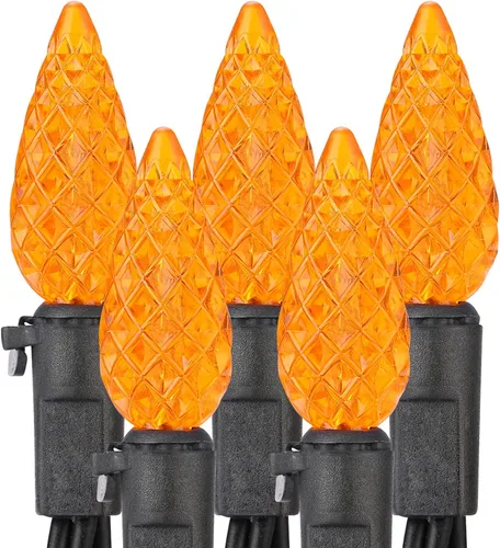Vista 11 de Brizled Gentle Twinkle C5 - Luces de Navidad de 33 pies, 100 luces LED de Navidad, conectables de 120 V, luz blanca cálida para árbol de Navidad