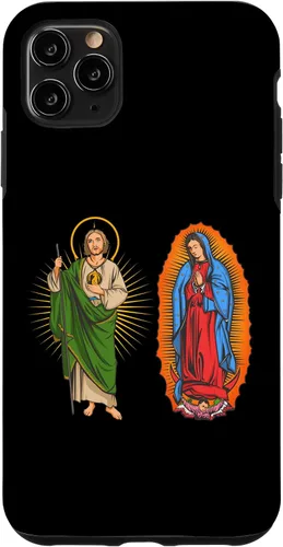 Vista 13 de Funda para iPhone 16 Virgen de Guadalupe con San Judas Tadeo