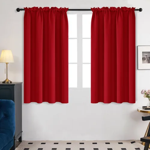 Vista 108 de Deconovo Cortinas opacas, aislamiento térmico, dobladillo para barra, reducción de ruido, certificado Oeko-TEX, cortinas de oscurecimiento