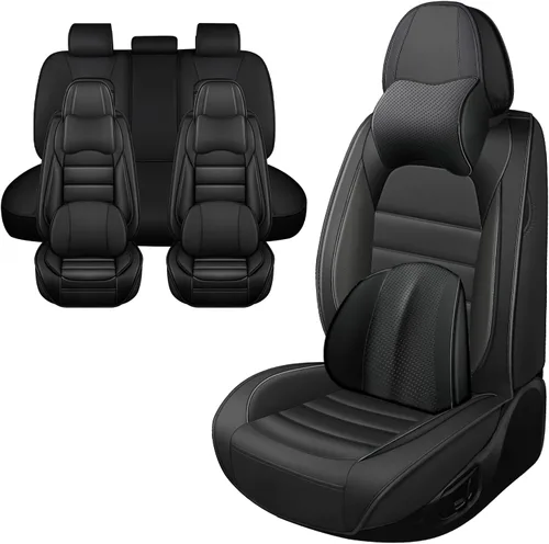 Vista 20 de Fundas de asiento de coche para Jeep Commander 2006-2010, funda de asiento de PU de cuero suave impermeable y transpirable con bolsillos