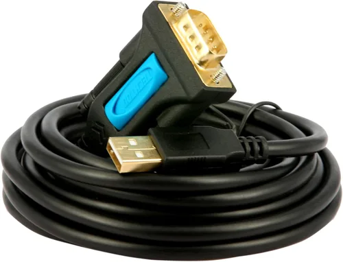 Vista 4 de TECHTOO Adaptador USB 2.0 a serie RS232, convertidor de cable serie USB con chip Prolífico chapado en oro