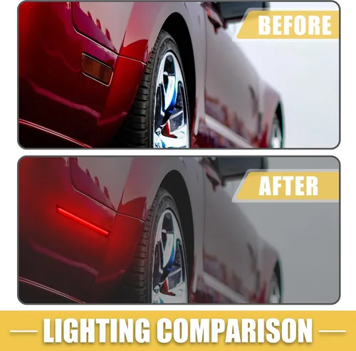 Vista 3 de 68195796AB - Luces de señal de giro delanteras y traseras para Dodge Challenger, luz LED roja ámbar, 2 pares