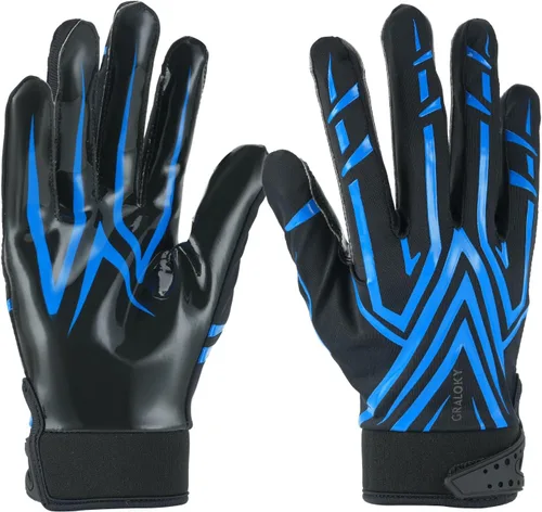 Vista 8 de Guantes de fútbol Graloky para hombres, mujeres y niños, guantes de fútbol juvenil, guantes de palma ultra adhesiva de silicona con agarre pegajoso