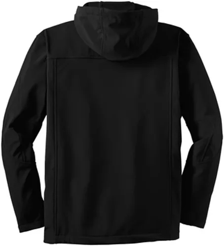 Vista 2 de Dodge Chaqueta Demon con capucha suave Resistente al agua, transpirable, bordada en Detroit por DSC